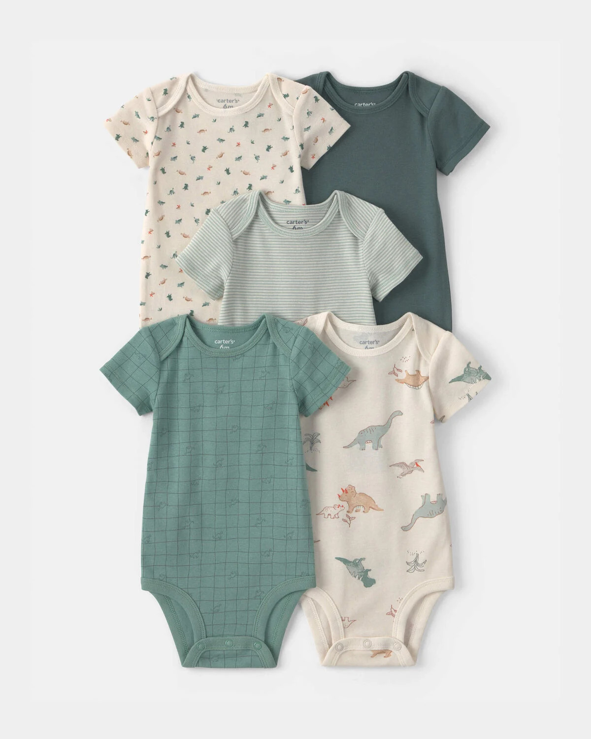 Baby Boy 5-Pack Dinosaur Multipack Bodysuits | Carter's Inc