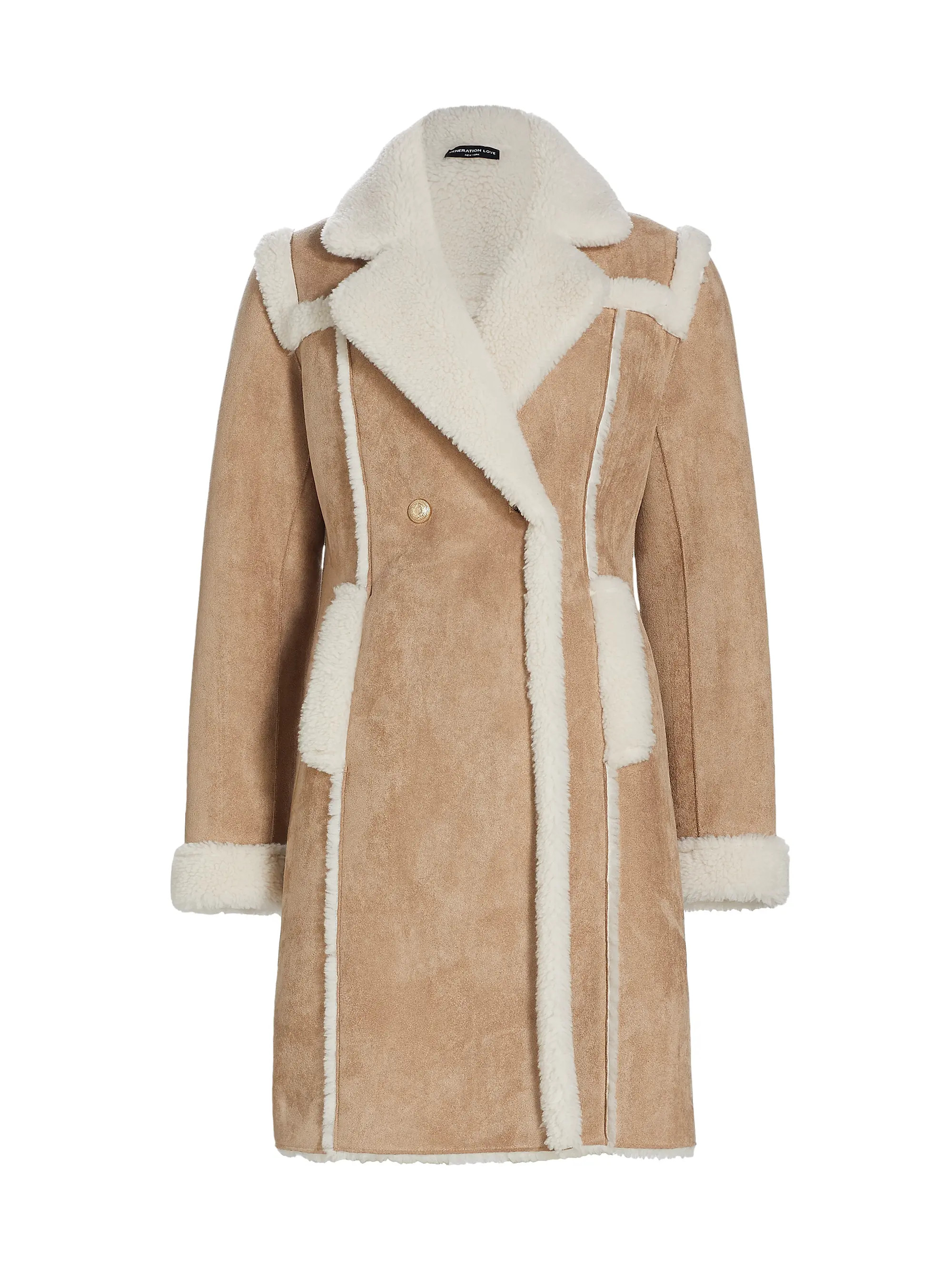 Scottie Faux Suede Shearling Coat | Saks Fifth Avenue