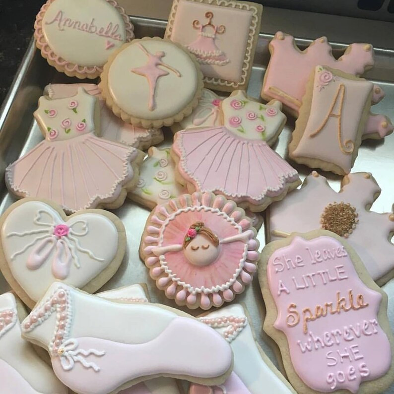 12 Assorted Ballerina Cookies | Etsy (US)