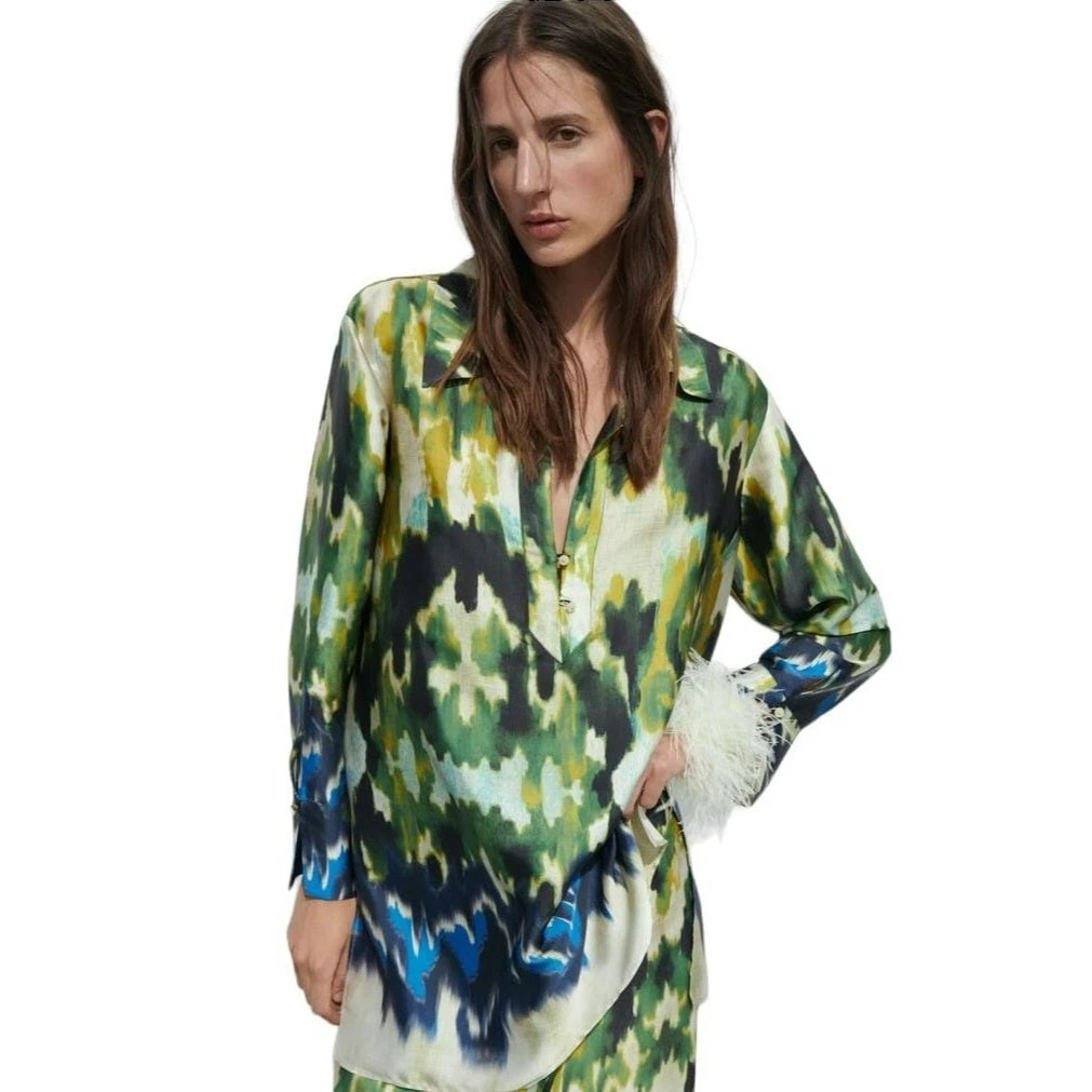 ZARA PRINTED TUNIC MULTICOLOURED SIZE S | 2977/184  | eBay | eBay US