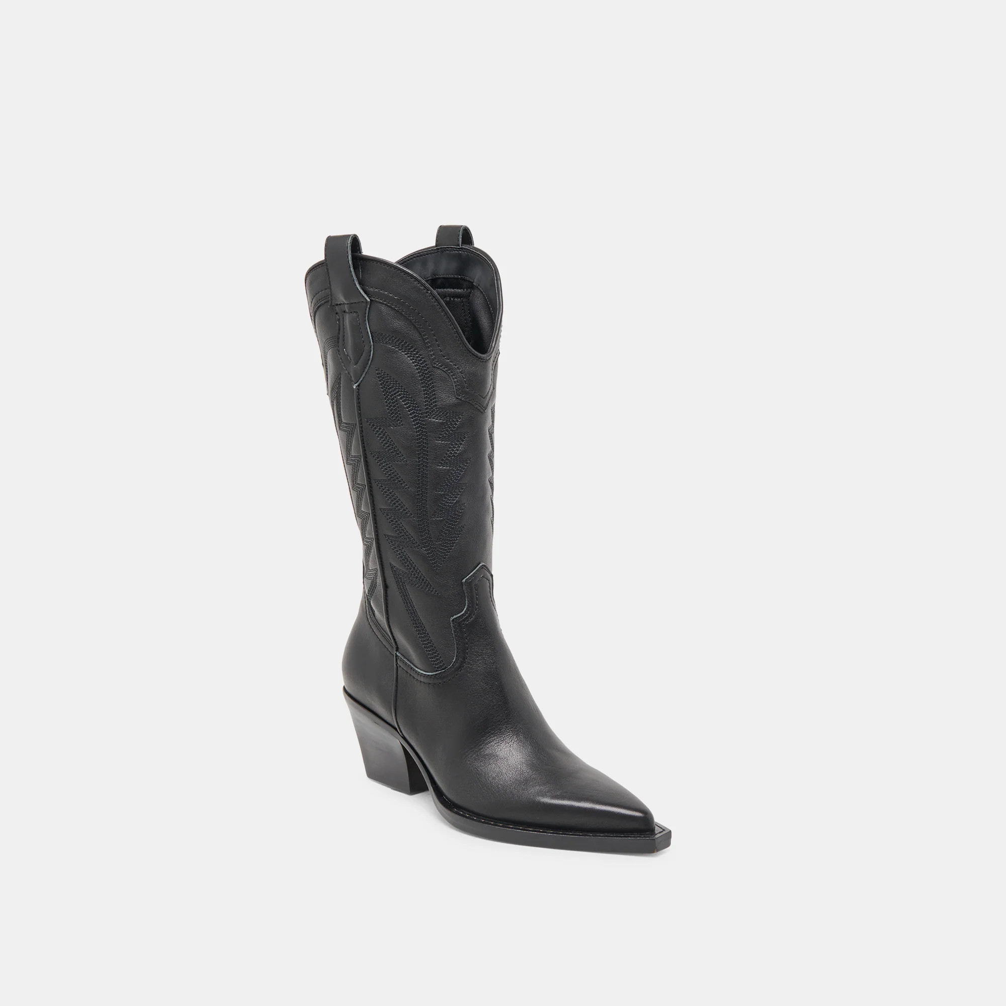RYLAND BOOTS BLACK LEATHER | DolceVita.com