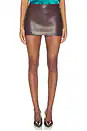 retrofete Valerie Leather Skirt in Brown. - size XXS | Revolve Clothing (Global)