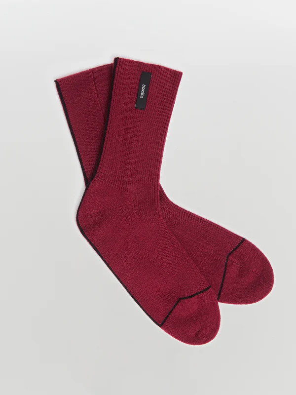 contrast cashmere stripe sock | Bassike