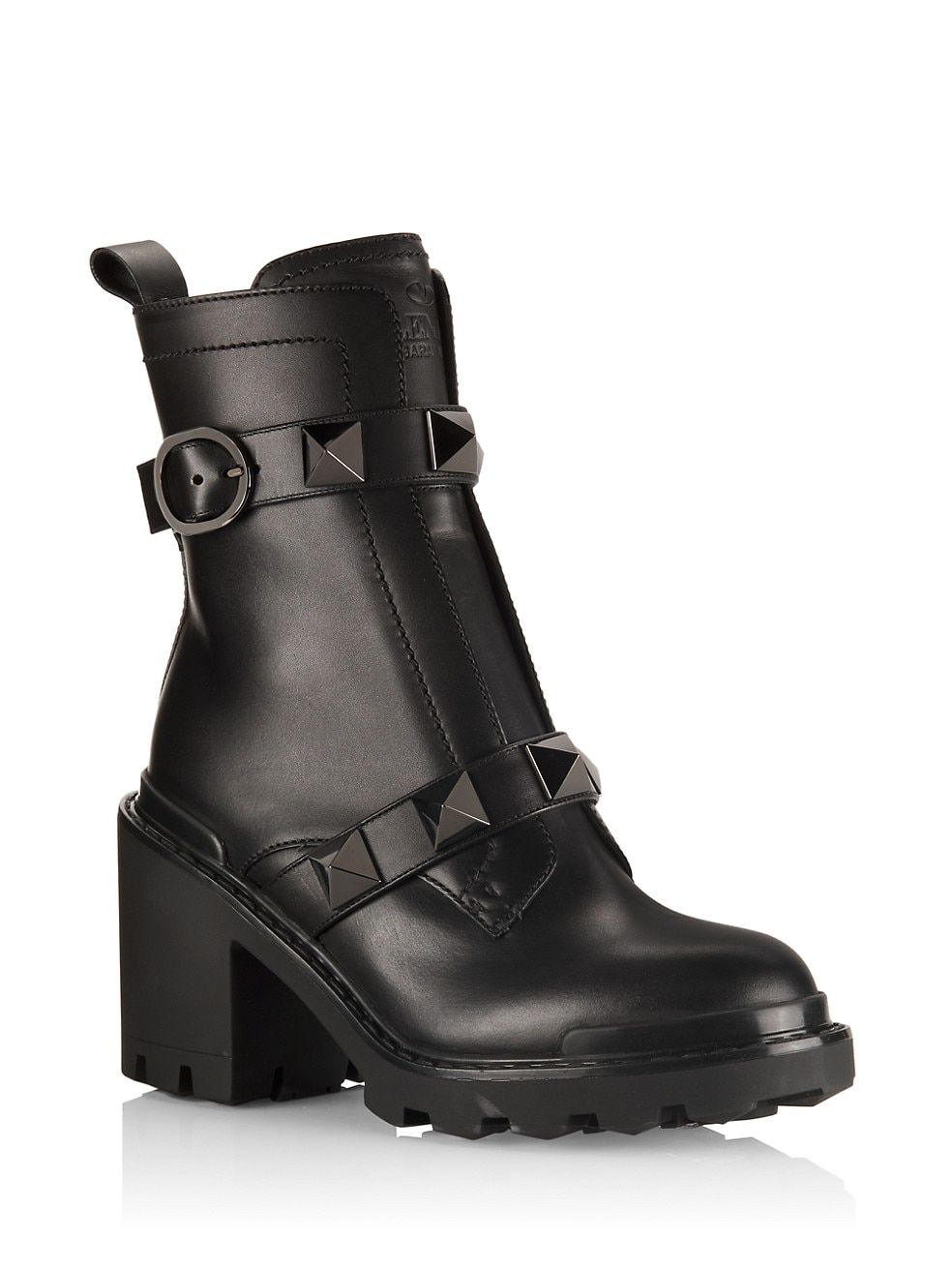 Roman Stud Leather Combat Boots | Saks Fifth Avenue
