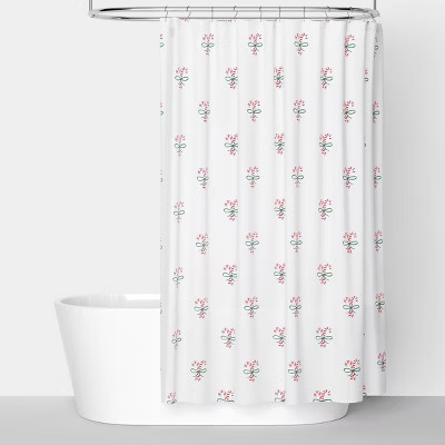 72"x72" Candy Cane Christmas Shower Curtain - Wondershop™ | Target