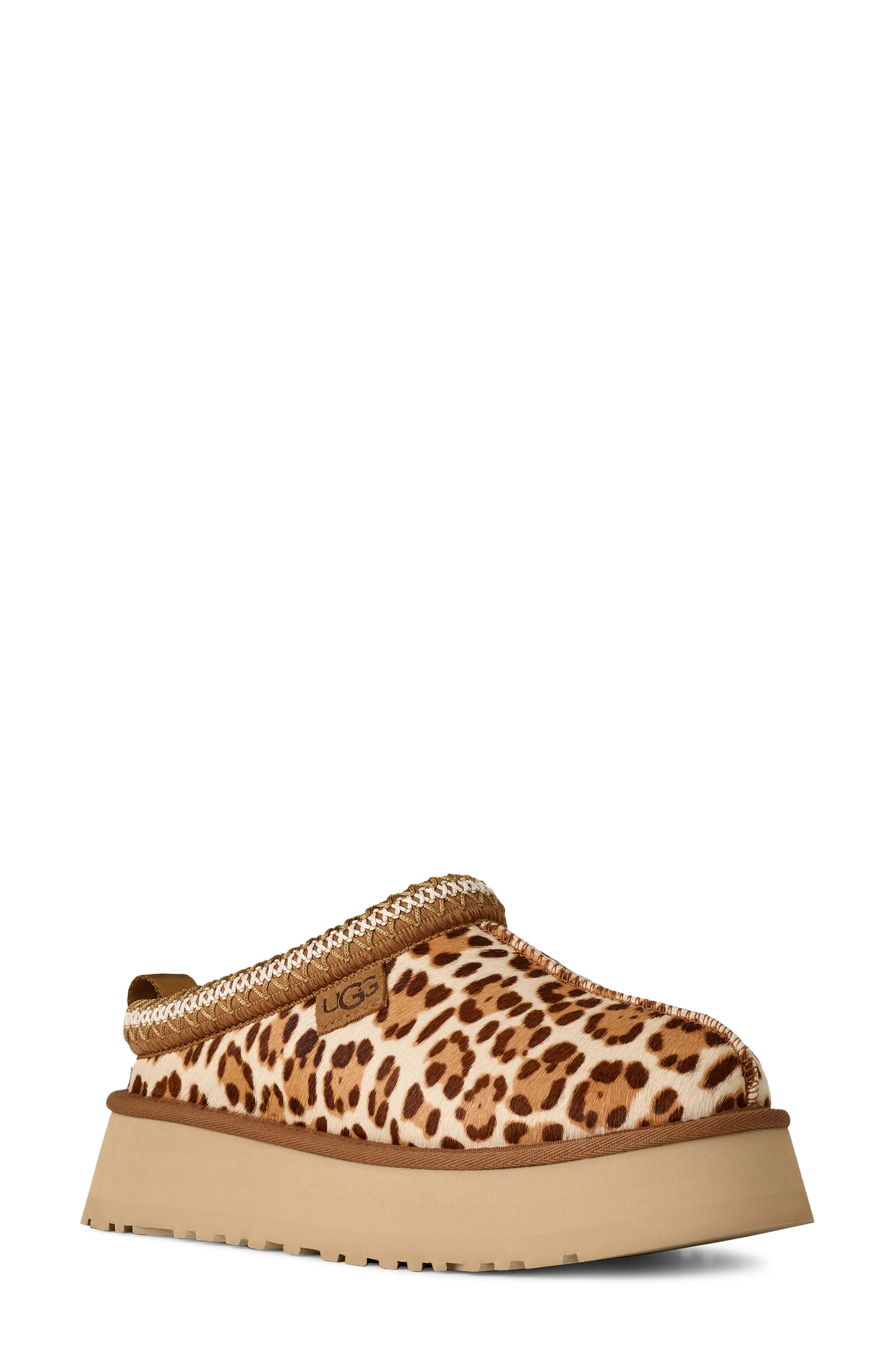 UGG® Tazz Plains Leopard Print Slippers in Felicity Leopard Jasmine at Nordstrom Rack, Size 9 | Nordstrom Rack