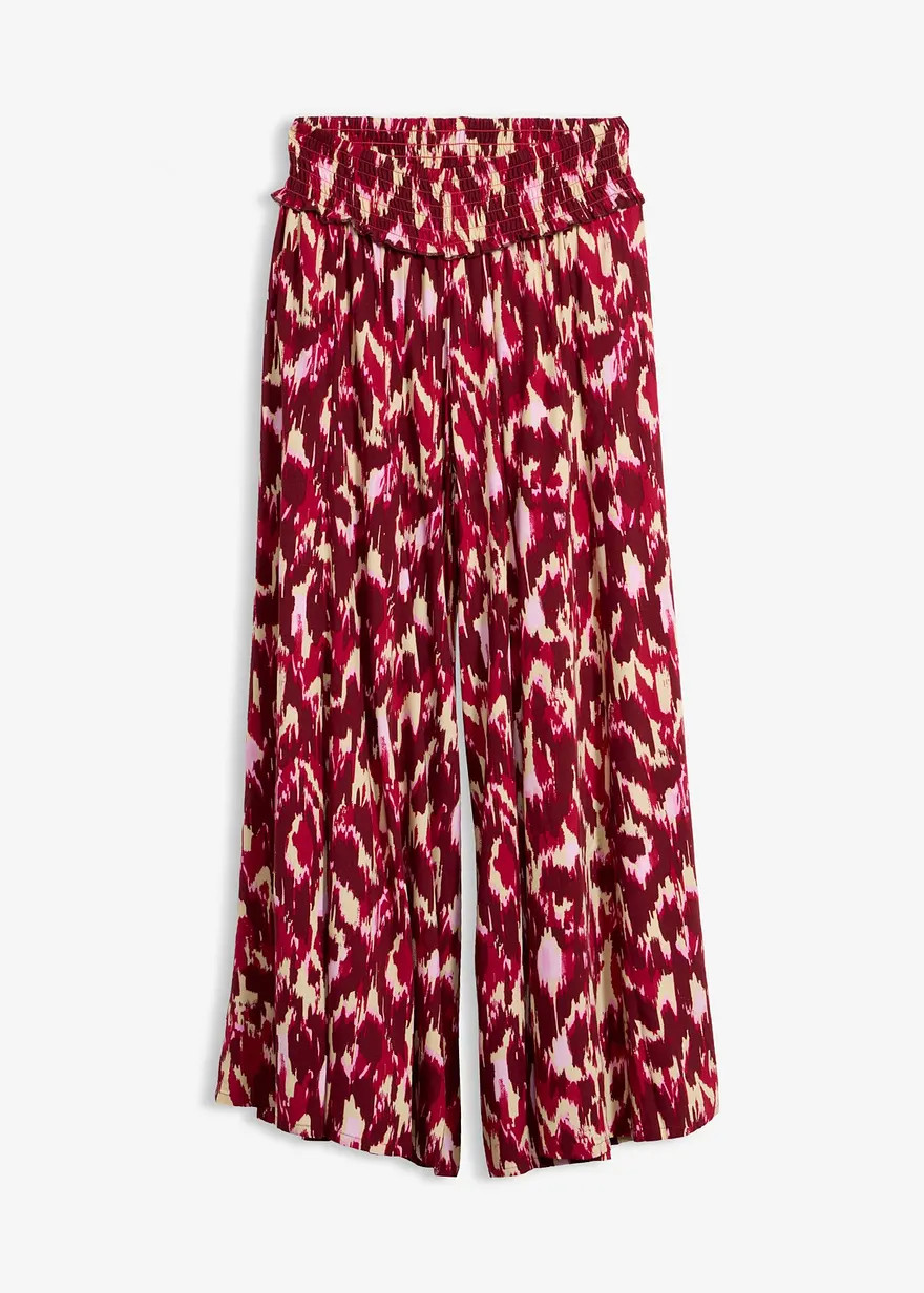 L\u00e4ssige Palazzo-Hose aus flie\u00dfender Viskose mit Druck | bonprix | Bonprix DE
