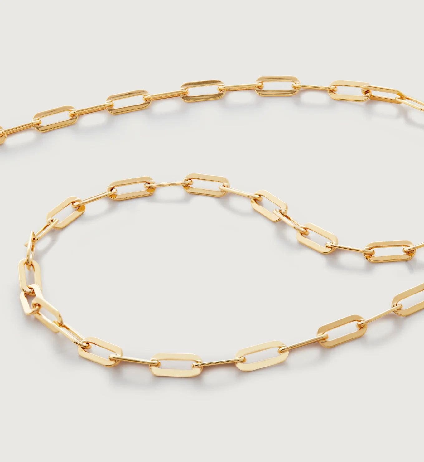 Paperclip Chain Necklace Adjustable 50cm/20' | Monica Vinader (US)