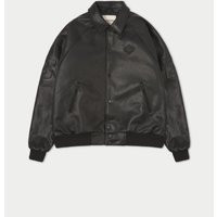 Embossed Bomber Jacket - Black | The Couture Club
