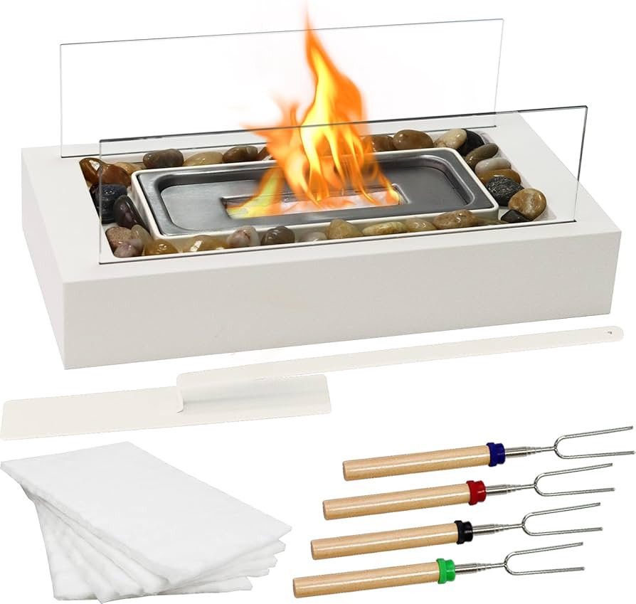Table Top Firepit for Indoor & Outdoor, Tabletop Fire Pit with Smores Maker Kit, Indoor & Portabl... | Amazon (US)