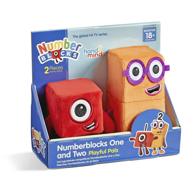 hand2mind Numberblocks® One and Two Playful Pals 5" and 8" Plush Toys, (2 Pieces) | Walmart (US)