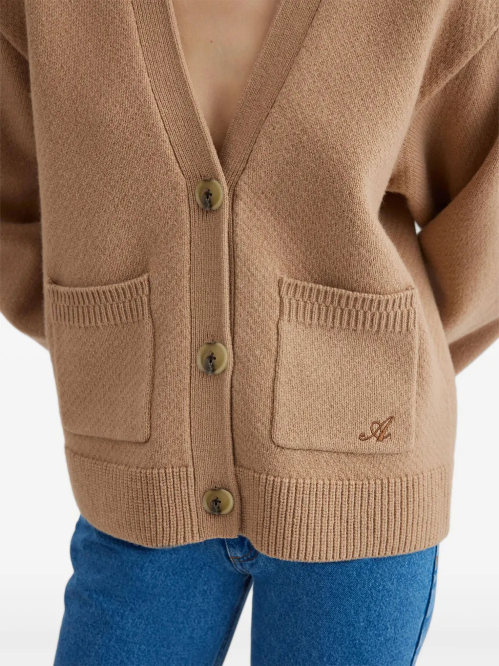 Axel Arigato Memory Wool Cardigan | Brown | FARFETCH UK | Farfetch Global