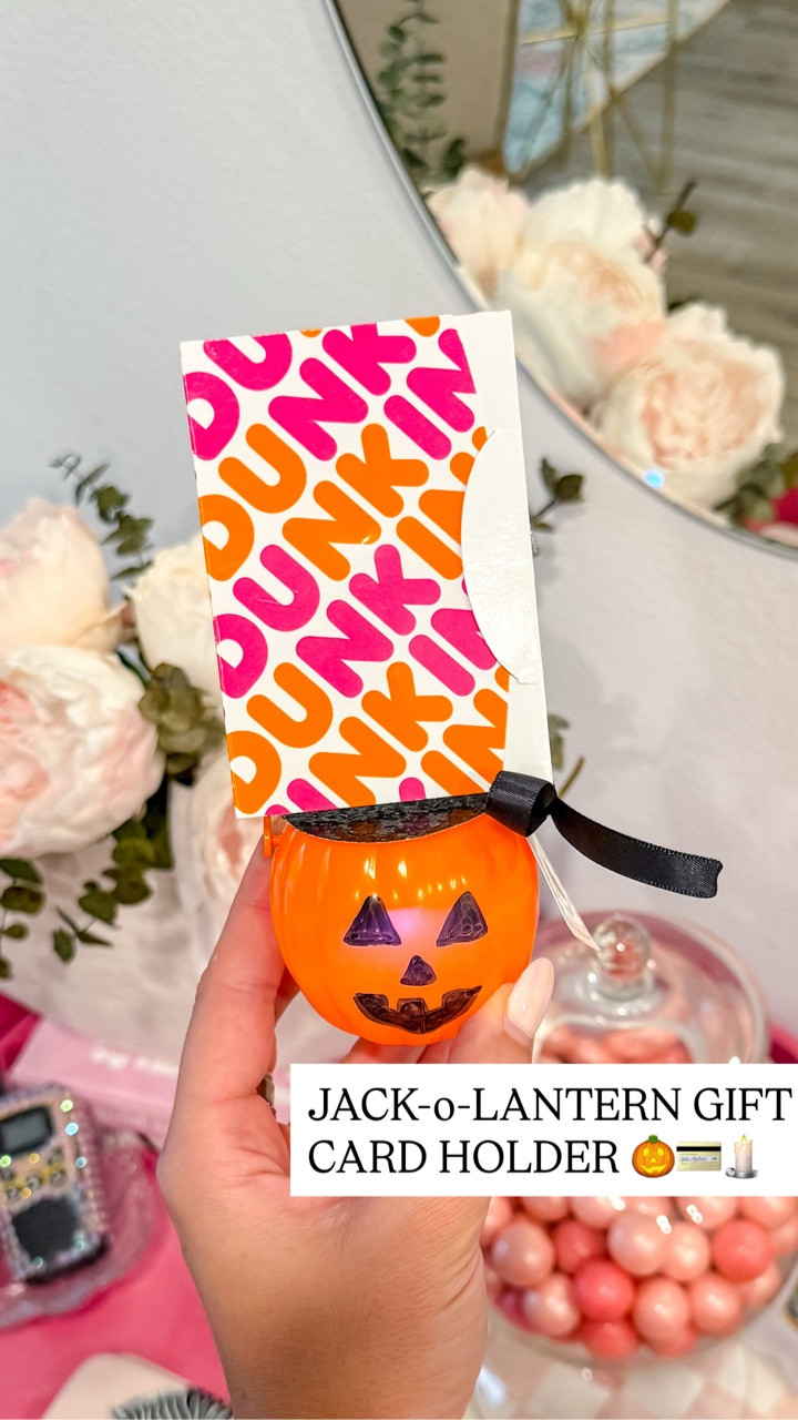 All from the Dollar Tree 🤯

Life-hack all you need is a mini pumpkin bucket & tea light to make the cutest gift card holder 

I just added the light to the top, covered it, and used the bucket handle as the gift card rest! 

So cute & honestly cheaper than most cards 😉

I got everything mainly at the dollar tree (so there isn’t a link) but I did add some Amazon equivalents in case you want to order online 
•
•
•
#giftcardholder #giftcardholder #halloween #halloweendiy #lifehack #dollartreefinds #giftideas #teachergift #halloweentreats #spookyseason

#LTKKids #LTKHome #LTKSeasonal
