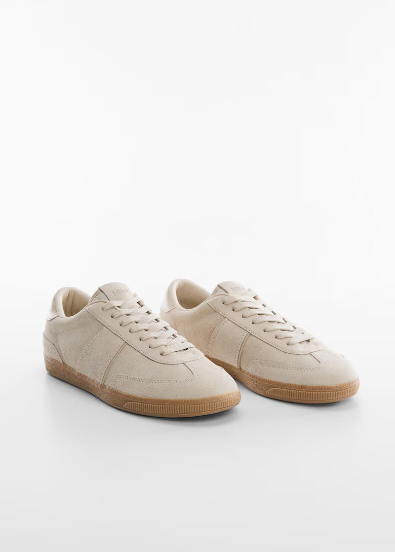 Ledersneakers mit Kontrastsohle | MANGO (DE)