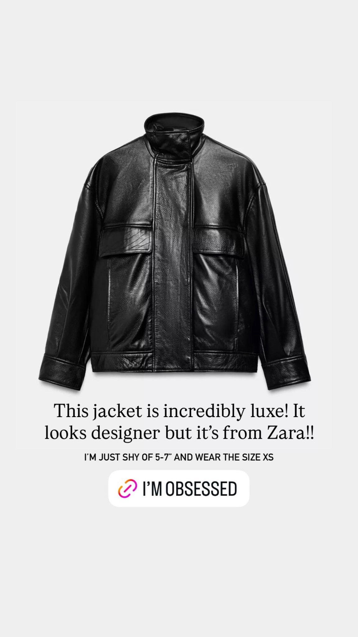 This jacket is incredibly luxe! It looks designer but it's from Zara!! I’m just shy of 5-7” and wear the size XS

#LTKOver40 #LTKgrwm #LTKootd