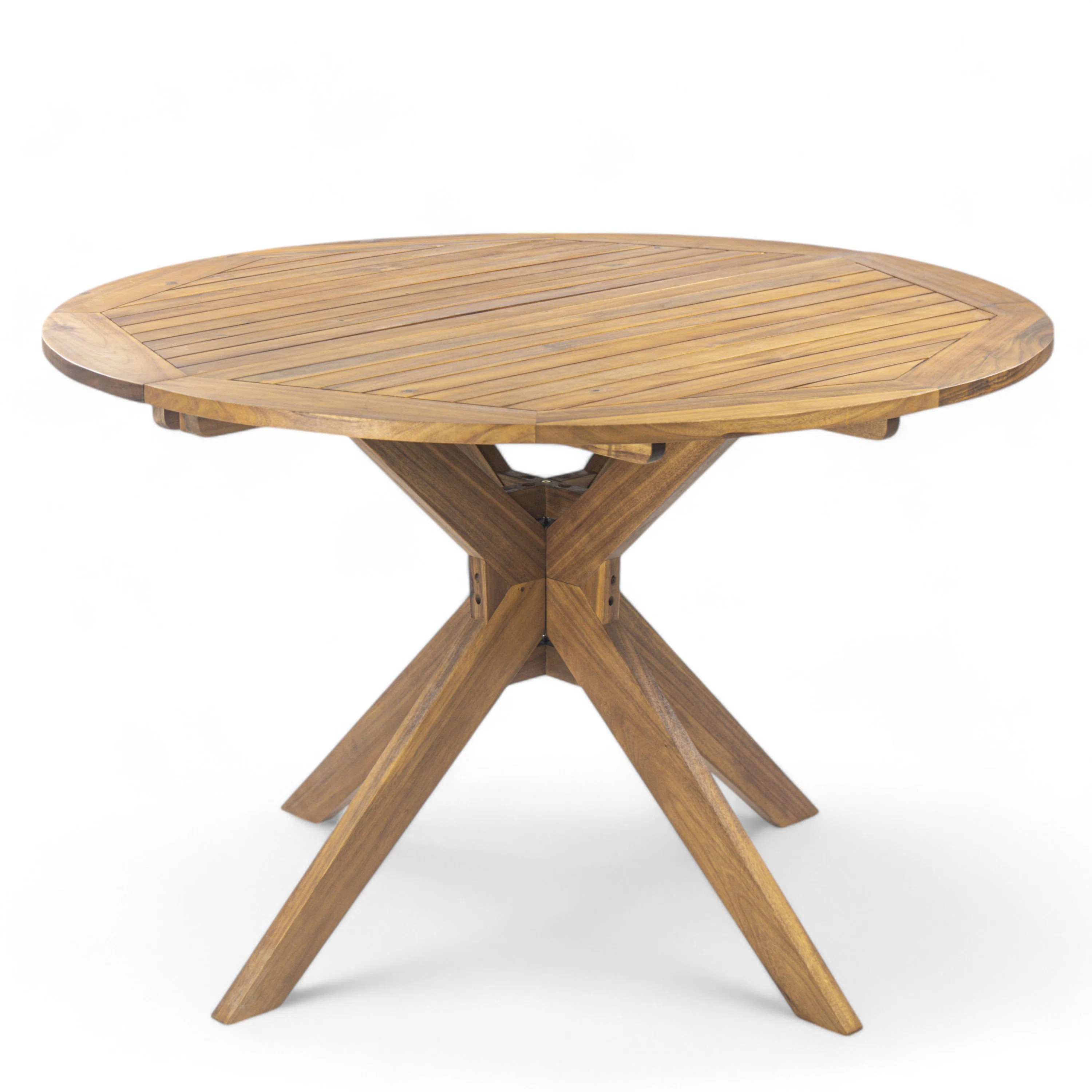 Renaud Round Acacia Outdoor Dining Table , 47.25'' in. W 47.25'' in. D | Wayfair North America