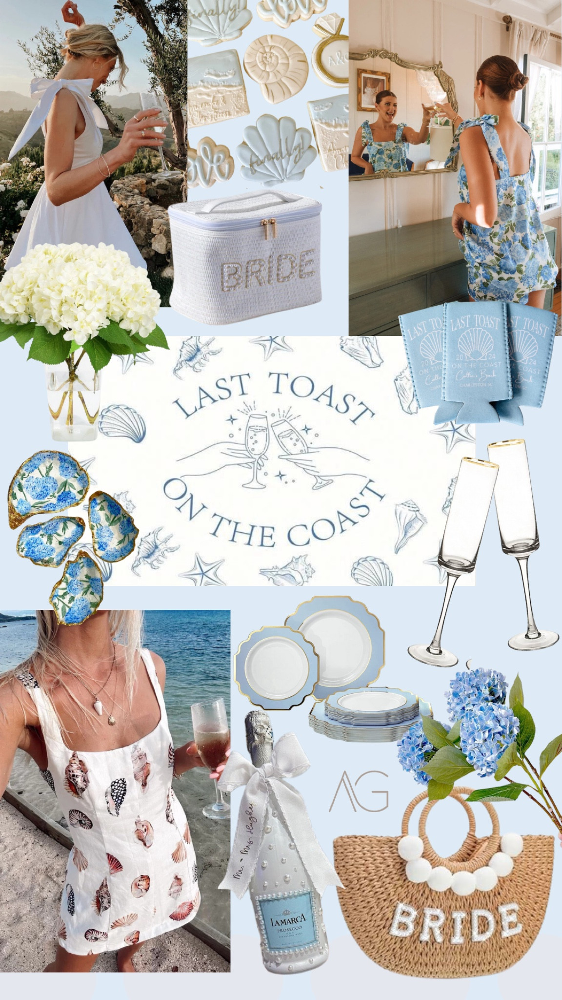 Last toast on the coast bachelorette party theme! The bridal outfits and products you need for the Hamptons coastal granddaughter aesthetic. #beach #hydrangeas #coastal

#LTKParties #LTKWedding #LTKSwim