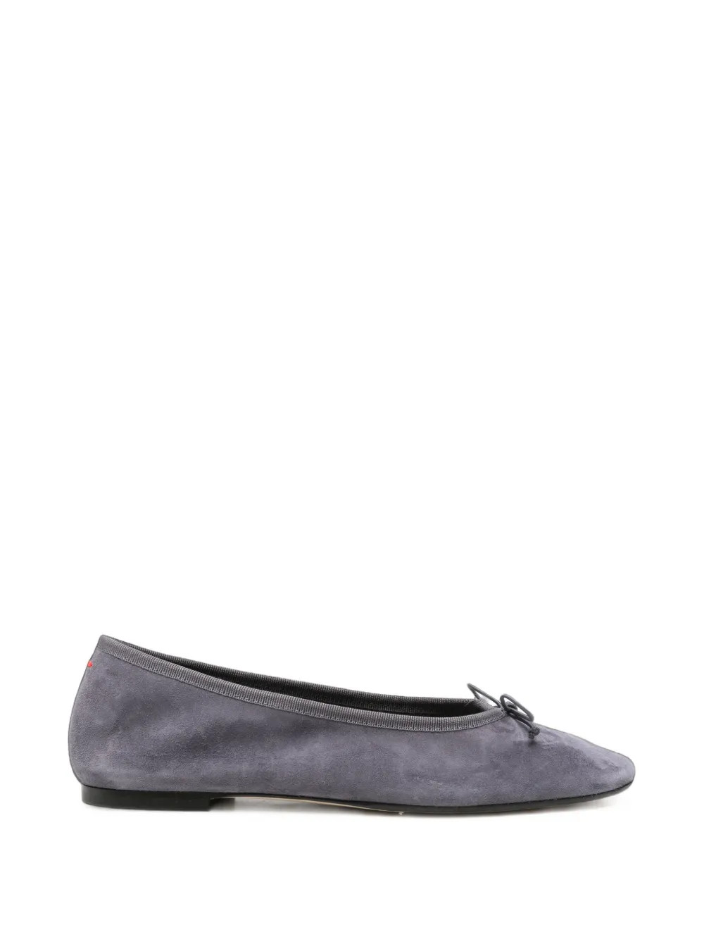 Aeyde Tiby bow-detail suede ballet flats - Grey | Farfetch Global