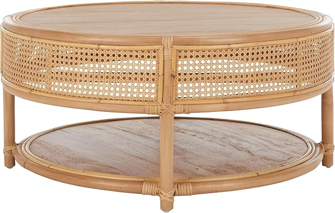 Amazon.com: SAFAVIEH Home Collection Arvid Natural Brown Solid Wood Coffee Table (Fully Assembled... | Amazon (US)
