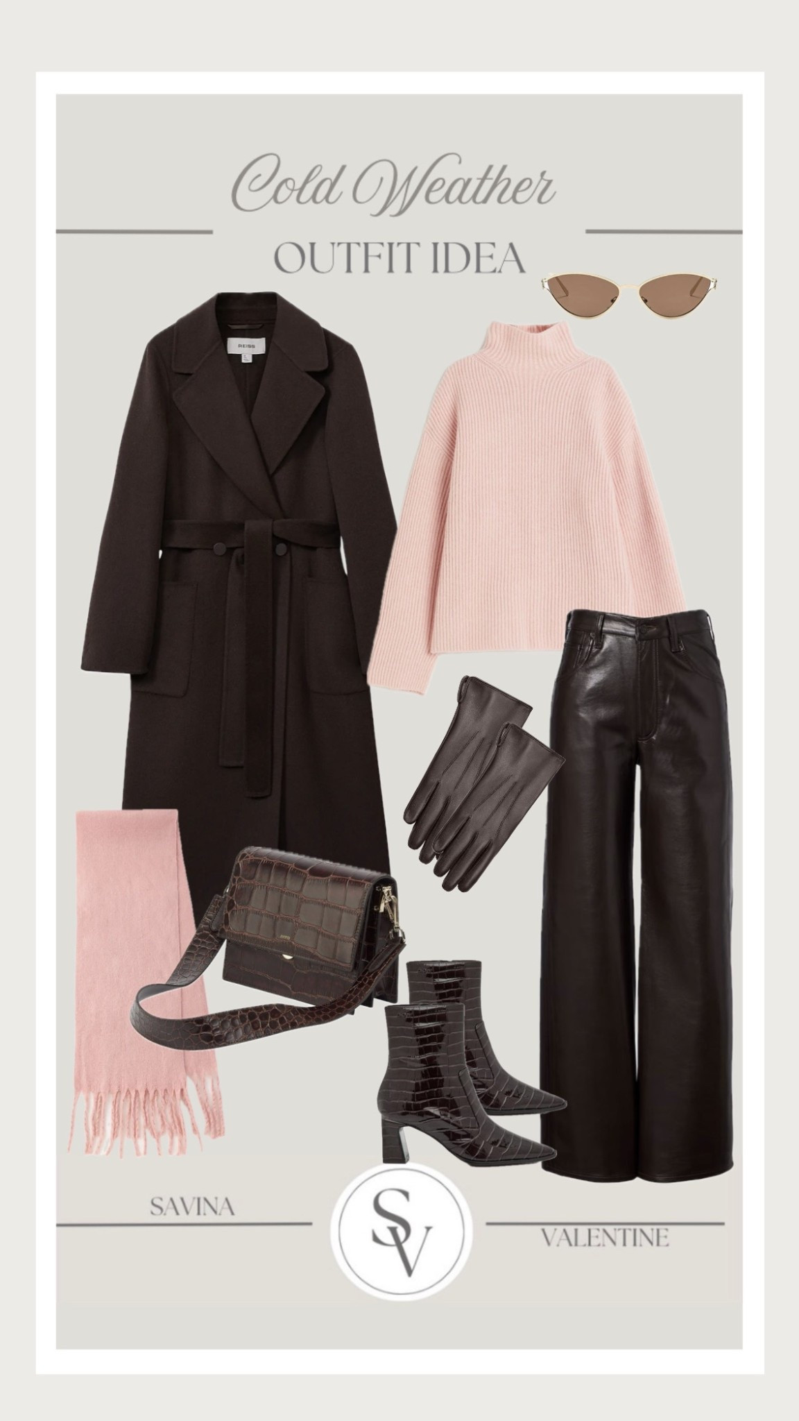 Winter outfit inspiration 🤎 

Tags: winter outfit ideas for coat turtleneck denim brown neutral tones, cold weather, Amazon finds sales seasonal January February March Midwest style accessories, scarf, gloves, coats revolve cider vivaia pink blush valentines 