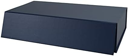 WRAPAHOLIC 1 Pcs Navy Gift Box with lids - Collapsible Gift Box with Magnetic Closure and 2 Pcs W... | Amazon (US)