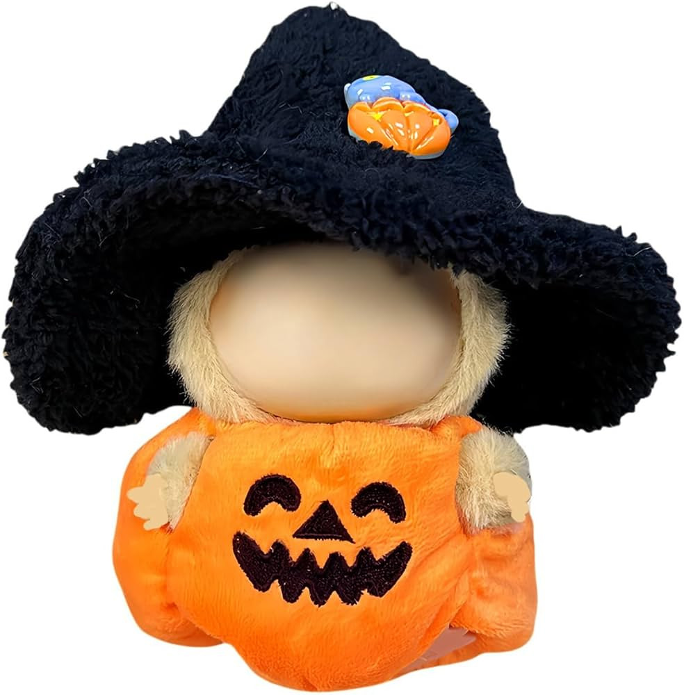 Doll Outfit Clothes Set for 17cm Dolls, Premium Fashion Halloween Pumpkin Witch Hat for Dolls Acc... | Amazon (US)