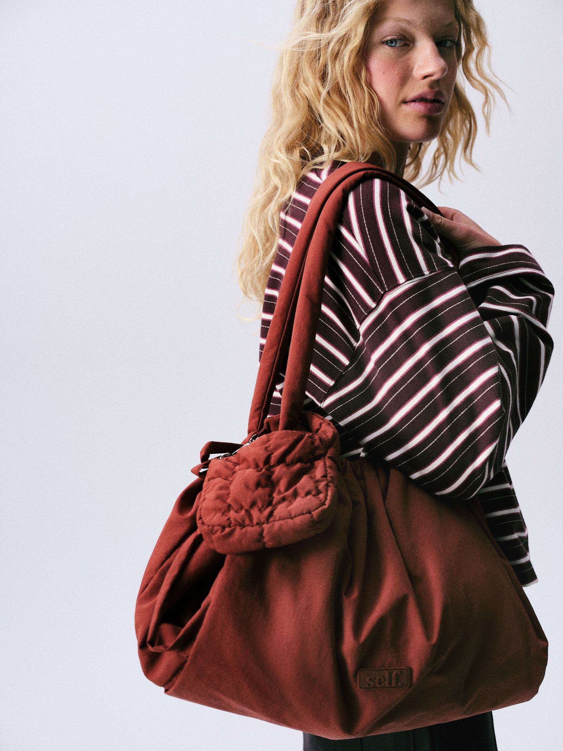 self. self. Nylon Ruched Charm Pouch Bag | Next EU