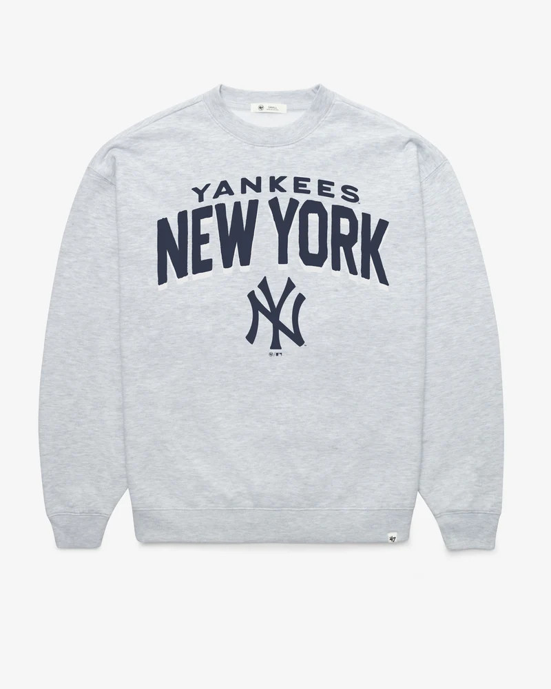 NEW YORK YANKEES CAMPUS ARCH CLOUD '47 OVERSIZED CREW WOMENS - Gray | '47Brand