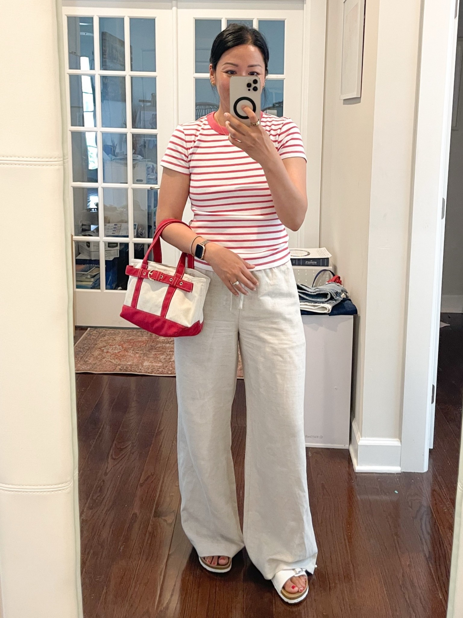 Size small top and pants
Sized up 1/2 in sandals

Aritzia linen lodge pants

#LTKootd #LTKSeasonal #LTKOver40
