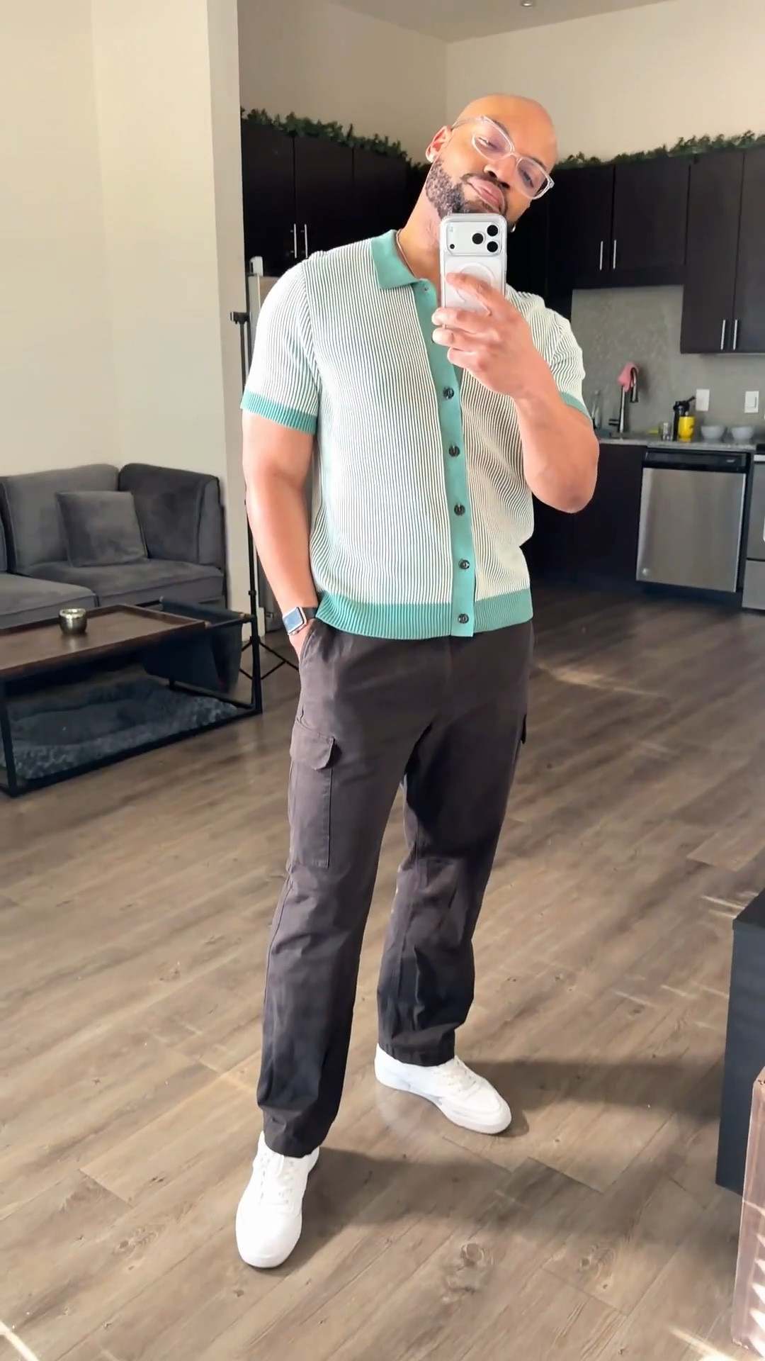 Elevated casual OOTD. Styling a mint knit polo with relaxed cargos and classic white sneakers. Easy spring look you can dress up or down.

Follow me on LTK for more men’s outfit inspiration and daily style finds.

#LTKMens #LTKSaleAlert #LTKootd
