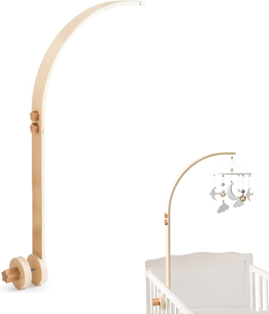 Wooden Crib Mobile Arm | Baby Crib Mobile Arm Wooden Holder | Rotatable Adjustable Anti Slip Atta... | Amazon (US)
