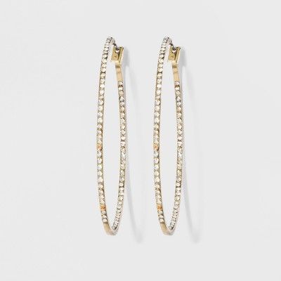 Hoop with Pave Stones Earrings - A New Day™ | Target