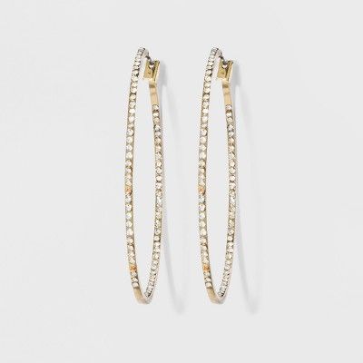 Hoop with Pave Stones Earrings - A New Day&#153; | Target