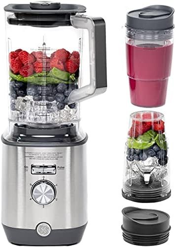 GE 5-Speed Blender + (2) 16 Ounce Blender Cups | Kitchen Essentials Blender for Shakes, Smoothies... | Amazon (US)