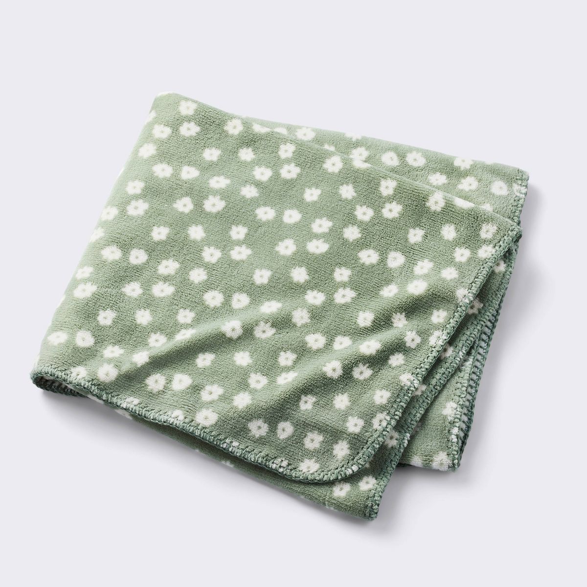 Plush Baby Blanket - Green Floral - Cloud Island™ | Target