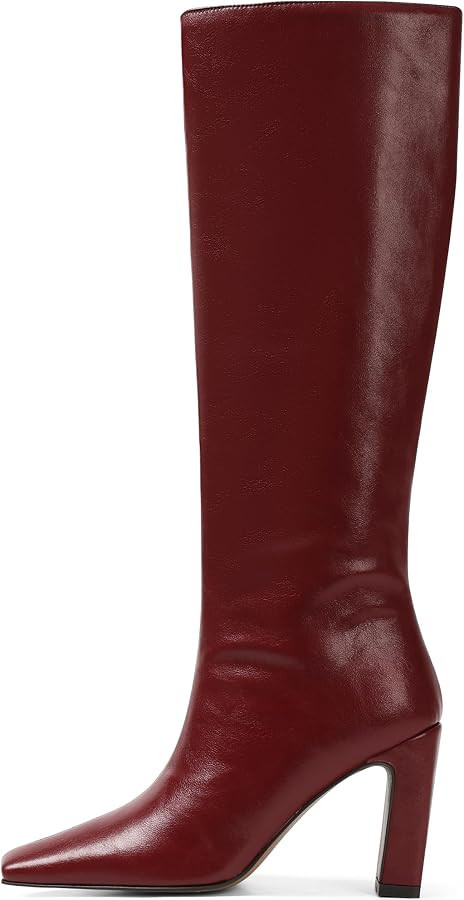 Lovee Cosee Knee High Boots Women Square Toe Chunky Heel Classic Tall Boots | Amazon (US)