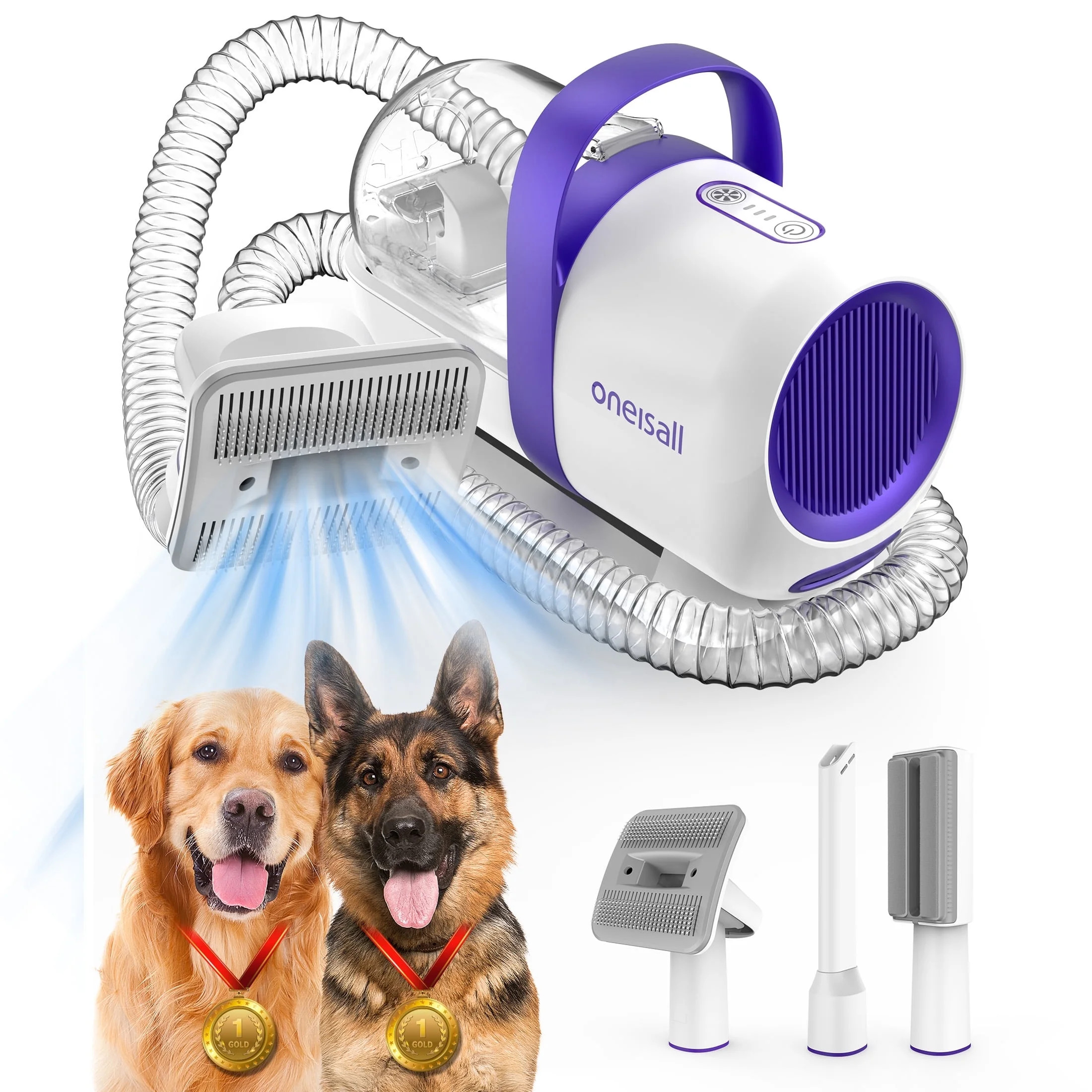 Oneisall LM5 Dog Grooming Vacuum for Shedding, 5 In 1 Low Noise Dog Hair Vacuum Groomer Dog Groom... | Walmart (US)