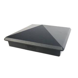 5.5" x 5.5" Aluminium Pyramid Post Cap for True 5.5" x 5.5" Wood Posts – Heavy-Duty Black Outdo... | The Home Depot