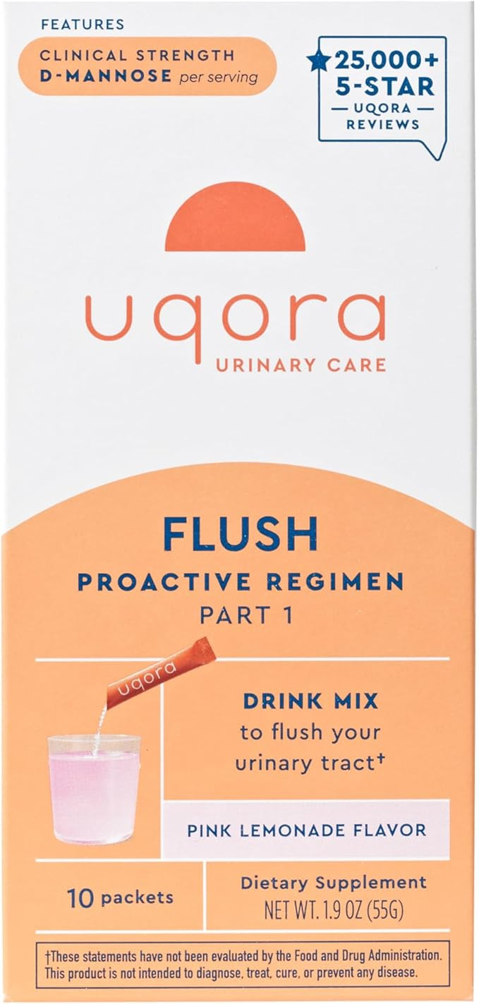 Uqora Flush - Urinary Tract* with D-Mannose, Vitamin C, Vitamin B6, Potassium, Magnesium & Calciu... | Amazon (US)