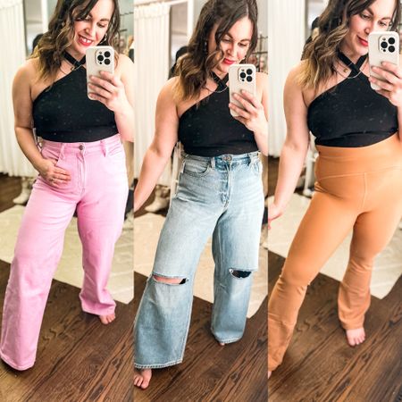 One of the easiest places to shop for petite friendly jeans is Old Navy💖 I picked up a couple of pairs of new jeans (and a couple of other things) during a recent sale. One was a clearance find and the other it’s currently marked down to $26. The pink jeans fit TTS and the wide leg baggy jeans fit but are definitely snug (so size up if your in between)

#LTKfindsunder50 #LTKstyletip #LTKSeasonal