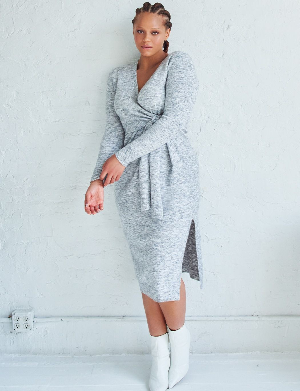 Wrap Bodice Sweater Dress | Eloquii