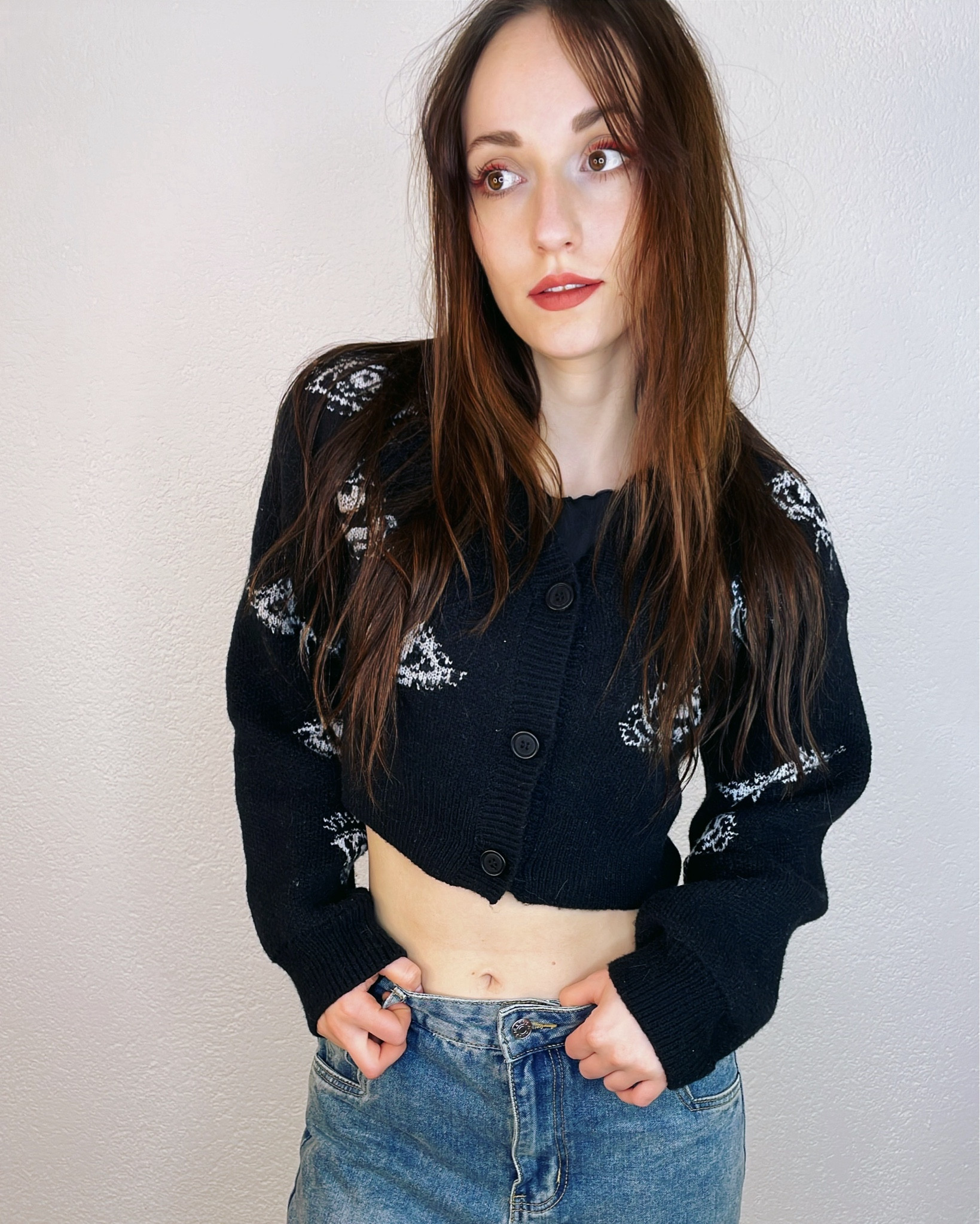 Eye pattern drop shoulder Cardigan 

#LTKGiftGuide #LTKSeasonal #LTKHoliday