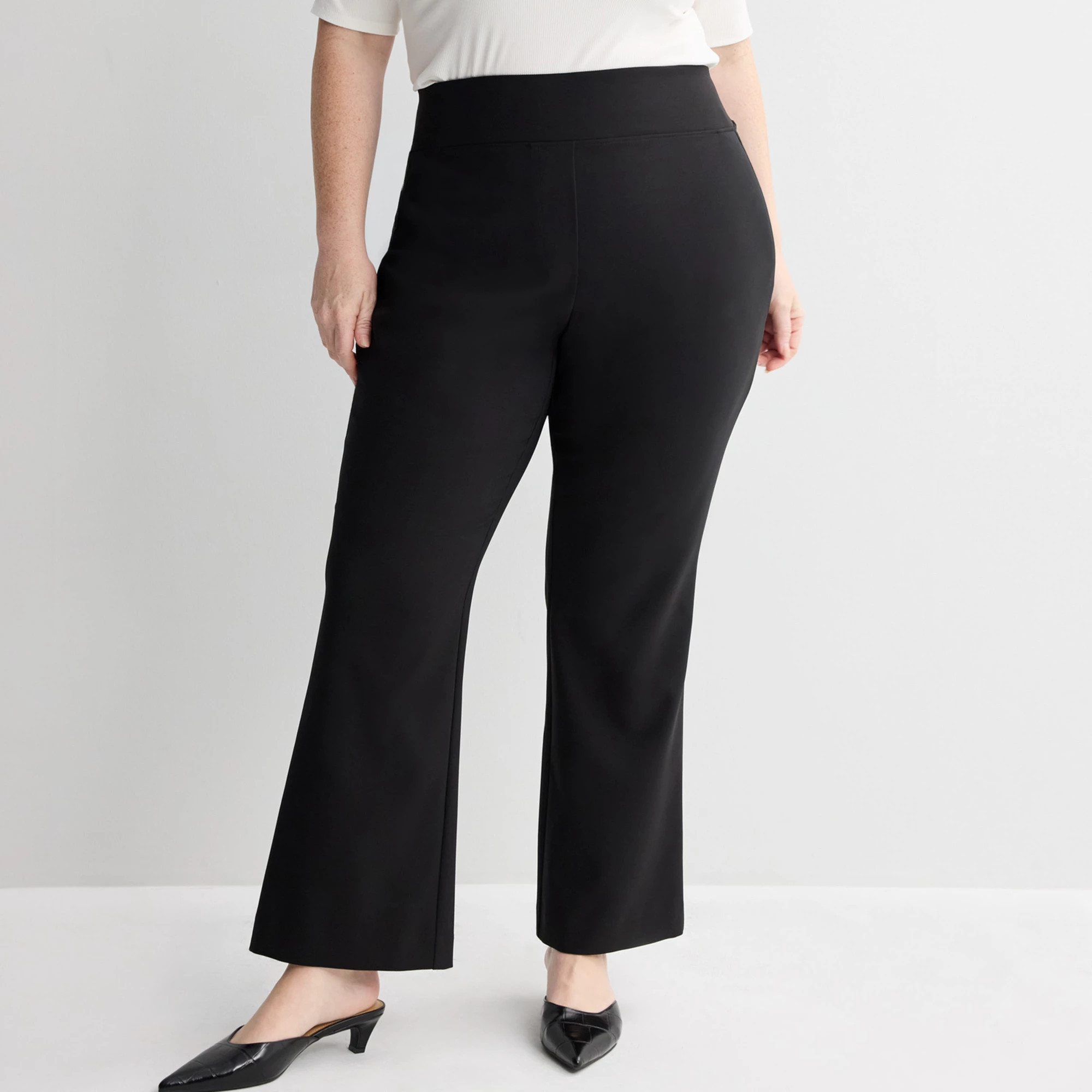 Plus Size Nine West Pull-On Flare Pants, Women's, Size: 3XL, Mineral Black | Kohl's