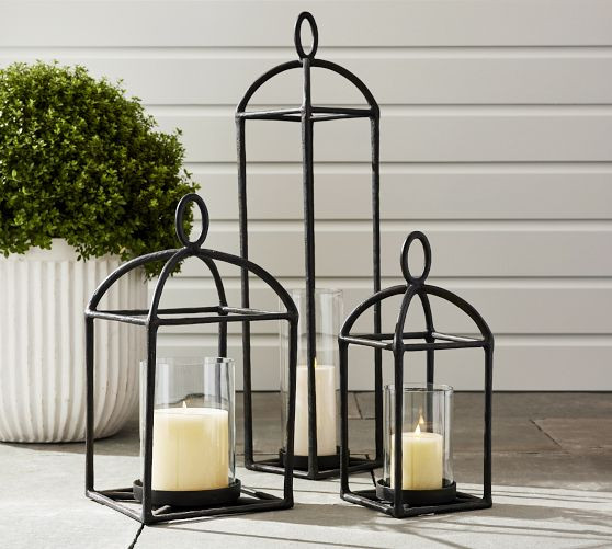 Fallon Forged-Iron Outdoor Lantern | Pottery Barn (US)