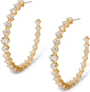 Nadri Sunshower Crystal Hoop Earrings | Nordstrom | Nordstrom