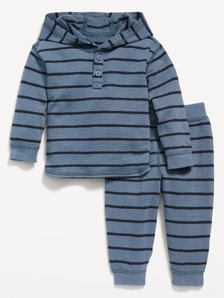 Unisex Henley Hoodie and Jogger Sweatpants Set for Baby | Old Navy (US)
