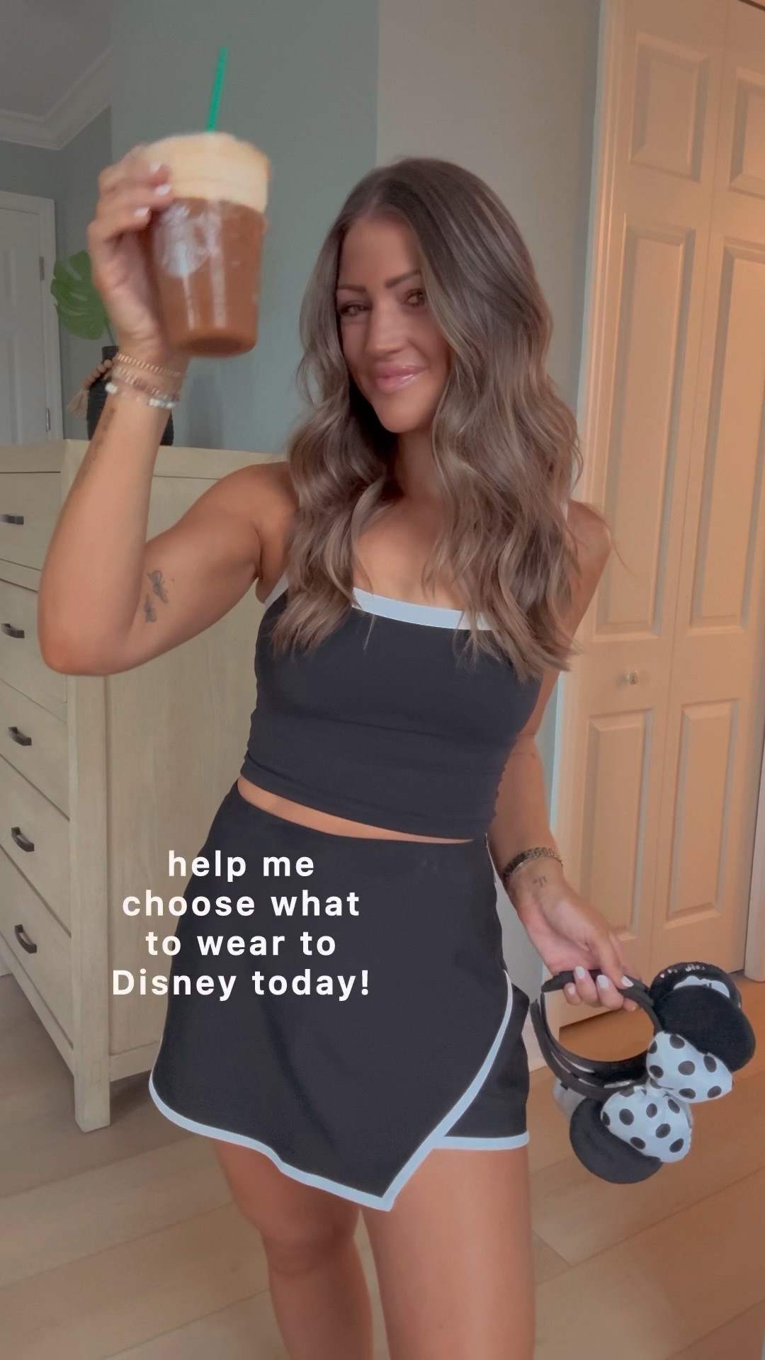 🚨USE CODE AFLTK for an extra 25% off the 20% off Abercrombie sale this weekend through MONDAY NIGHT!! 

Hey girls!!! We’re headed to Disney today — which outfit should I wear?? 1 or 2? I LOVE both of these so much. The material is unmatched! Sooo butter soft. Stretchy! And padding!!! I’m wearing my true small in everything. 

If you’re coming to Disney soon, I wanted to share multiple ears that will go with each of these in case you’re going to different parks and need options. :) 

And even if you aren’t coming to Disney, these are the perfect fall activewear / athleisure pieces for mom life too!!! 