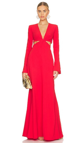 Issa Dress in Dark Poinciana | Red Maxi Dress Red Gown Long Red Dress Code | Revolve Clothing (Global)