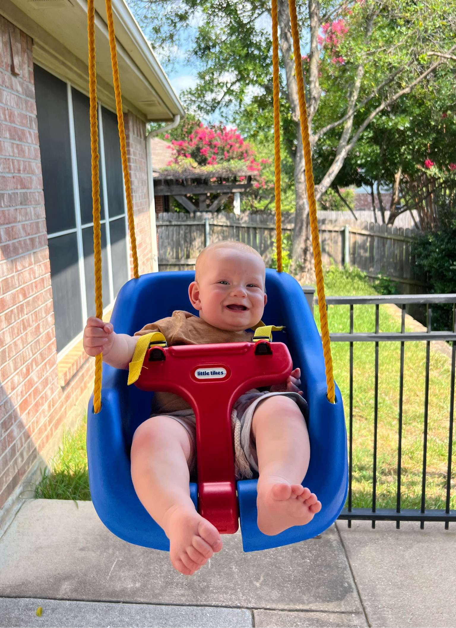 our best summer purchase!! 💙🌞
My 8 month old loves this swing soooo much 👶🏼



Little tikes, summer toy, baby toy, baby swing, mom hack, baby outdoor, boy toy, mom, mama 

#LTKBaby #LTKSeasonal #LTKFindsUnder50