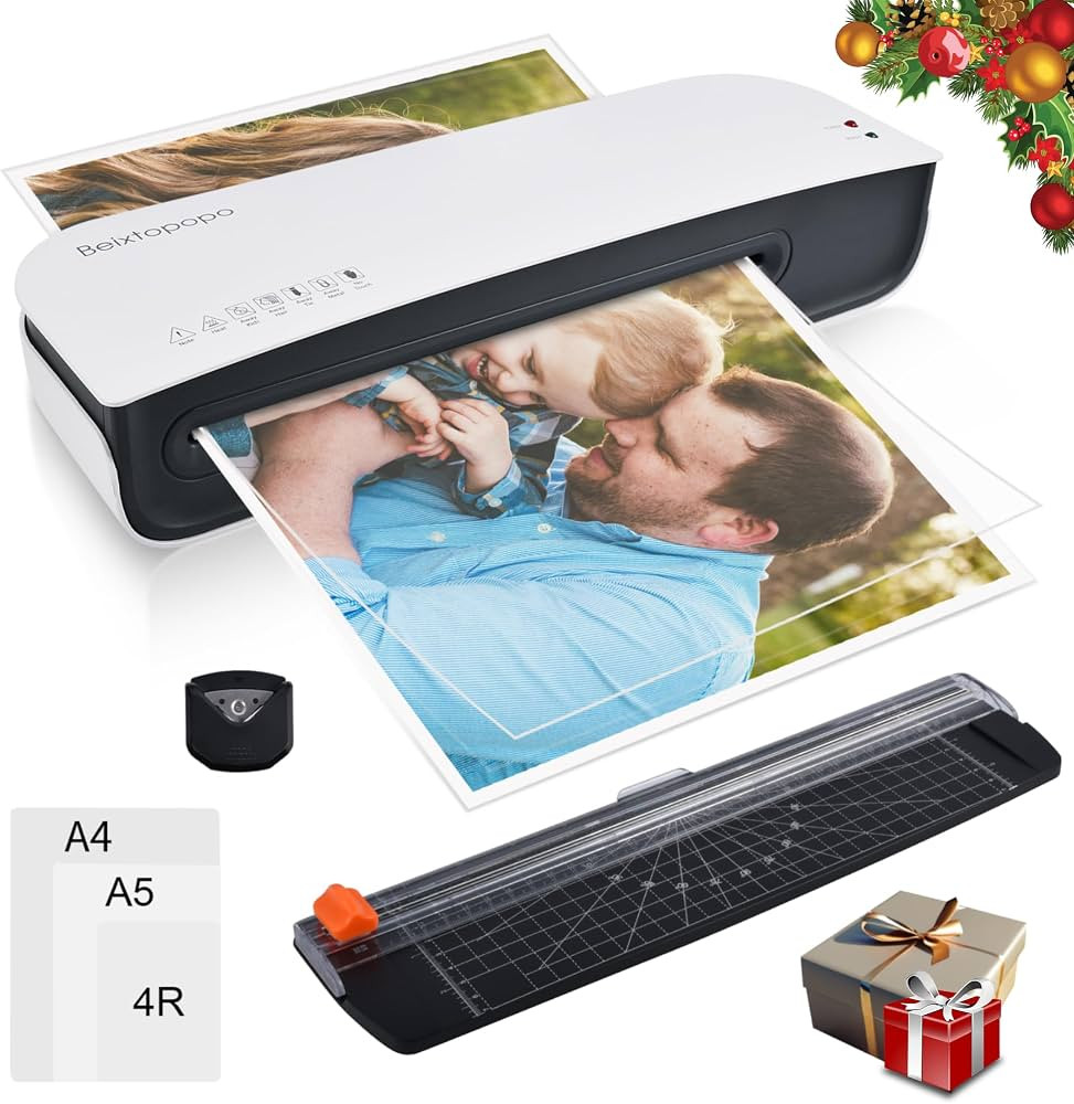 Laminator, A4 Laminator Machine, 9 Inch Thermal Laminator Machine, 4 in 1 Personal Desktop Cold L... | Amazon (US)